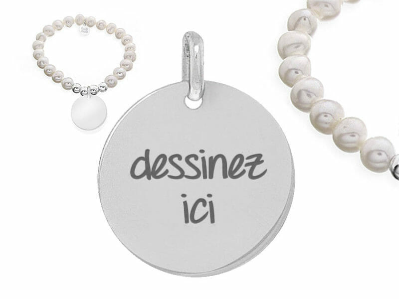bijoux 0023 dessinez perle 800x600 - Bijou personnalisé : bracelet de perles naturelles et boules d'argent massif dessinez votre bijou