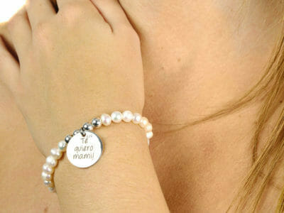 pulsera perlas personalizada