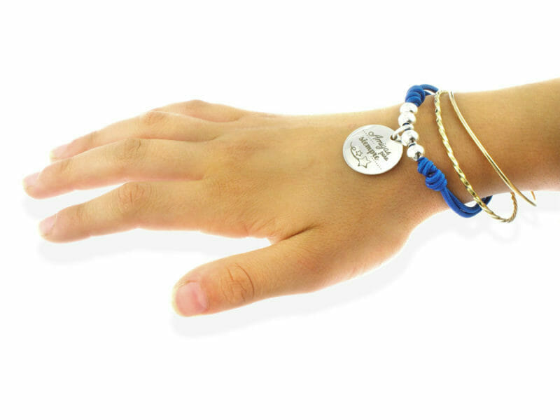 manu pulsera infantil 1 800x600 - Bijou personnalisé : Bracelet élastique avec boules en argent massif dessinez votre bijou