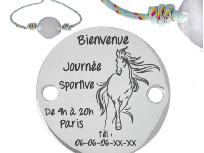 cheval journée sportive 400x300 - Cadeaux personnalisés : Bracelet ajustable évènement équestre
