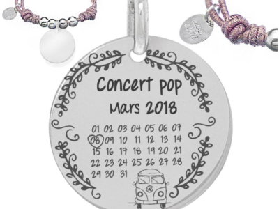 concert pop 400x300 - Cadeaux personnalisés : Bracelet ajustable rose concert pop